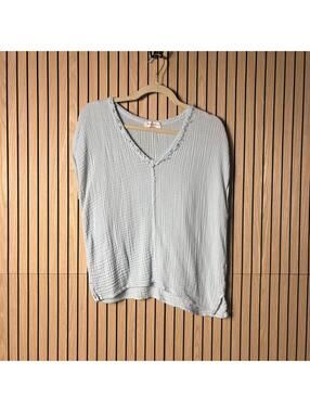 Michael Stars Draya Gauze V-Neck Top 100% Cotton (Small, EUC)